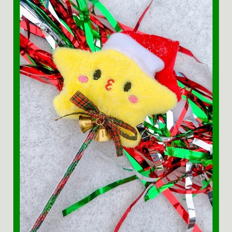 Lovely Caves Christmas Santa and Star Teaser Wand (2 Count)