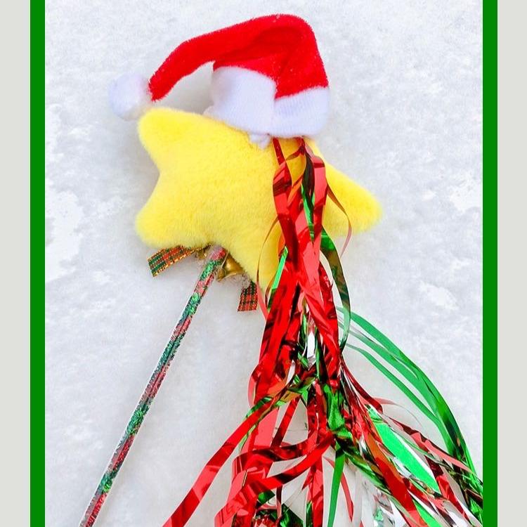 Lovely Caves Christmas Santa and Star Teaser Wand (2 Count)