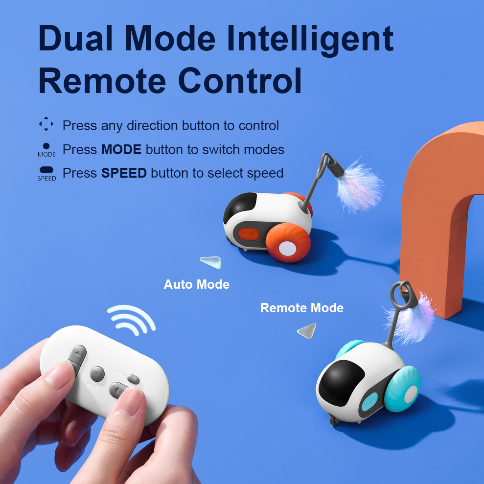 Lovely Caves Remote Control Car Chase Smart Cat Toy
