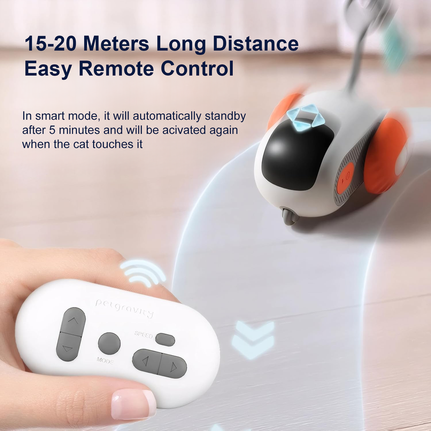 Lovely Caves Remote Control Car Chase Smart Cat Toy