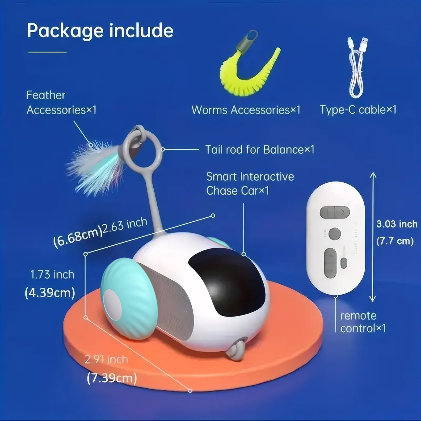Lovely Caves Remote Control Car Chase Smart Cat Toy