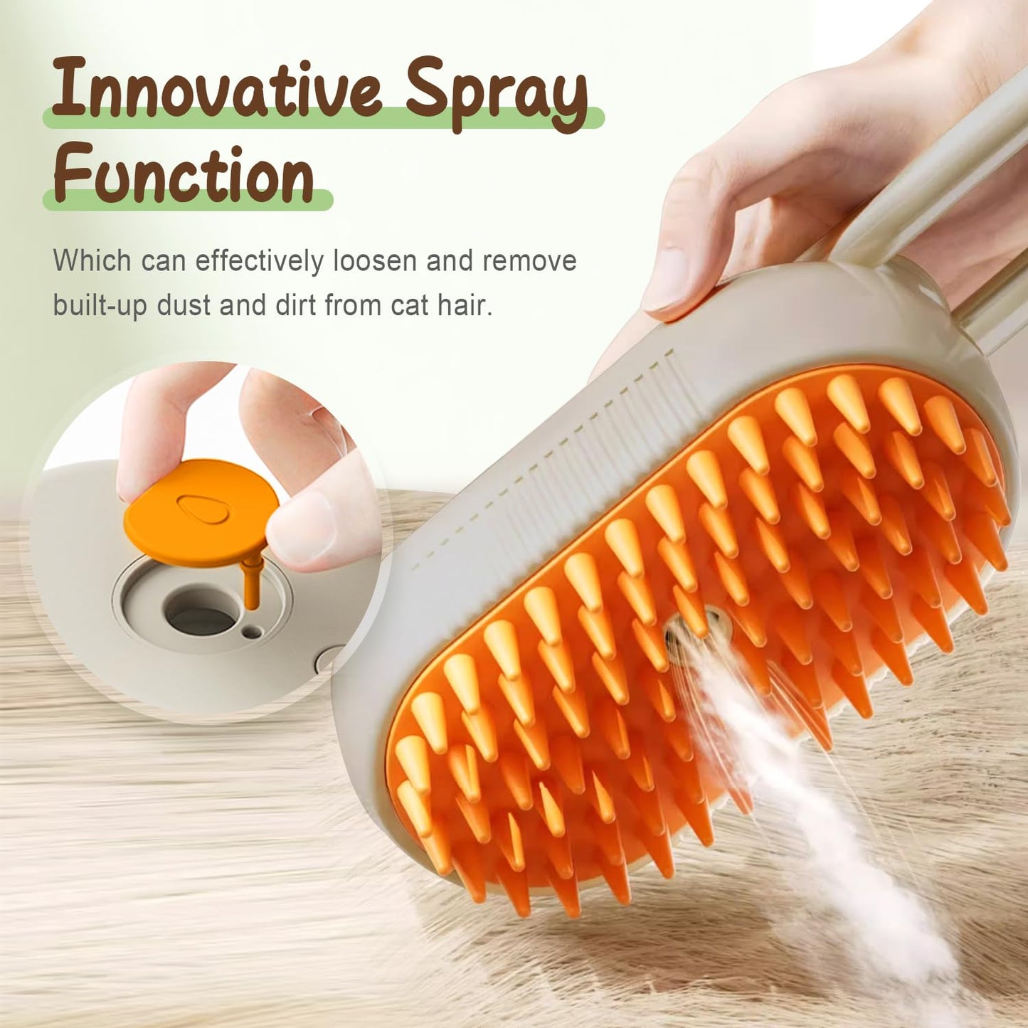 Lovely Caves Cat Steam Grooming Brush