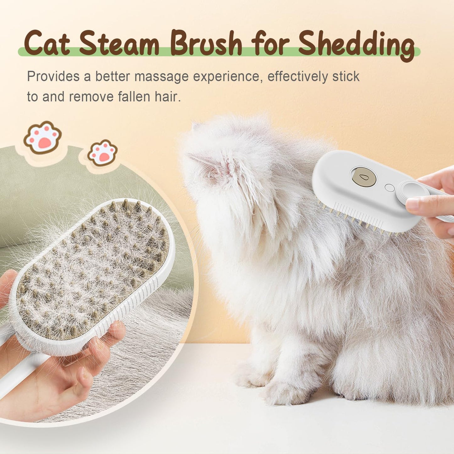 Lovely Caves Cat Steam Grooming Brush