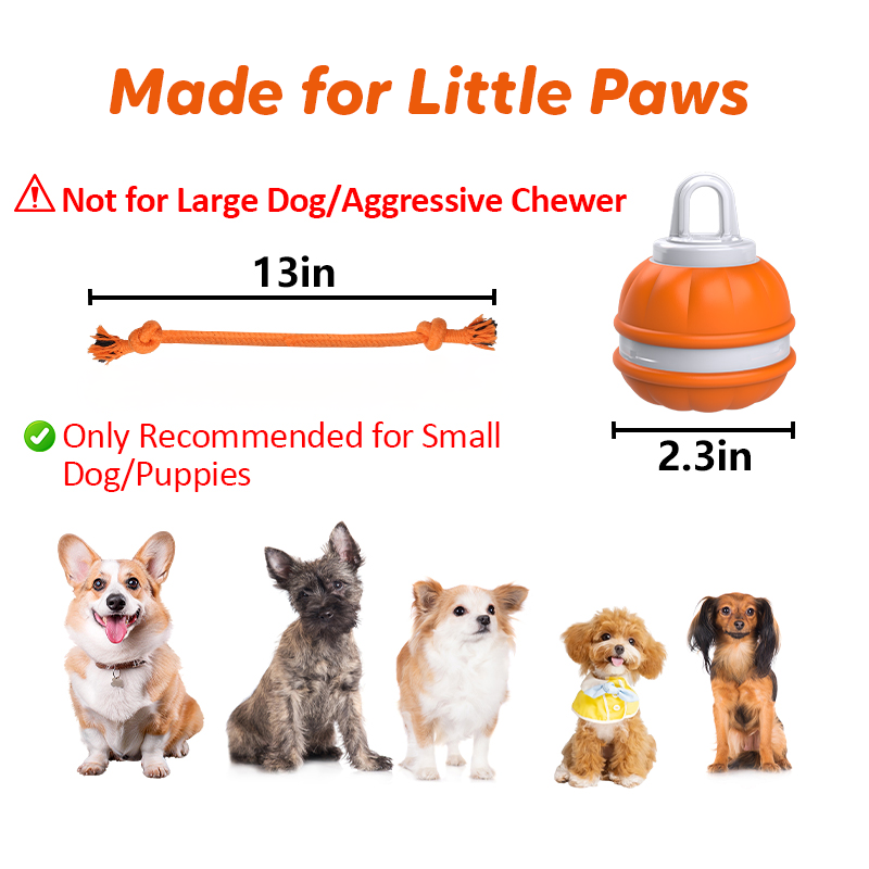 Lovely Caves Interactive Dog Ball Toys with Rope