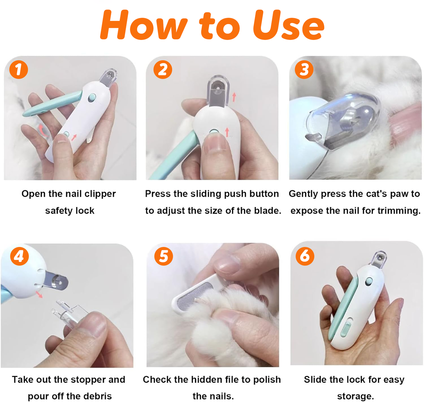 Lovely Caves Adjustable Round-Hole Cat Nail Clipper