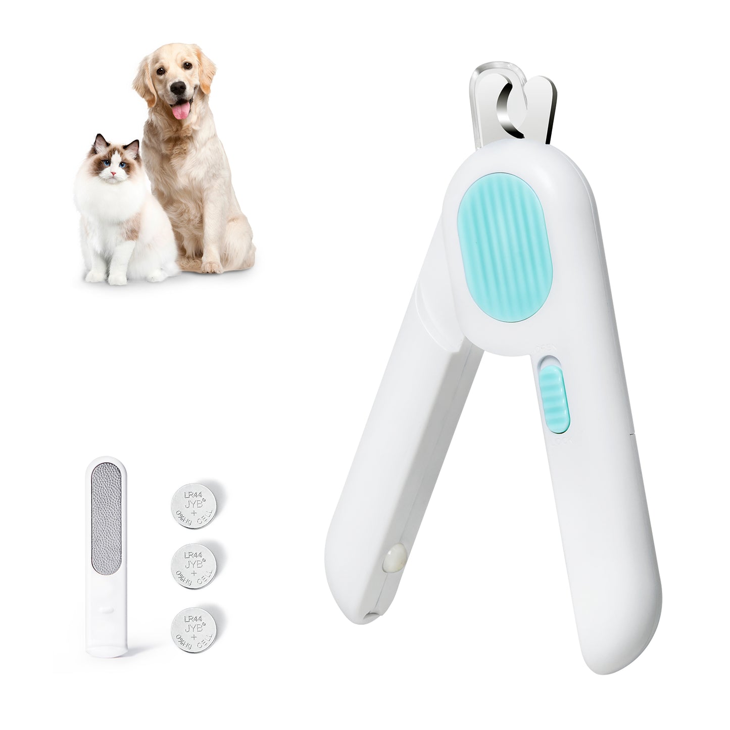 Lovely Caves Extra Large LED Light Cat Nail Clipper with Nail File