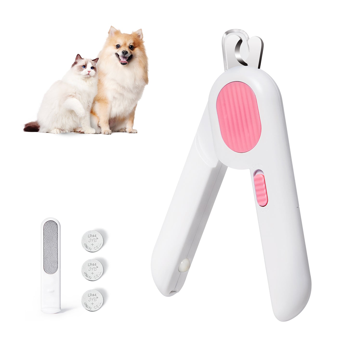 Lovely Caves Extra Large LED Light Cat Nail Clipper with Nail File