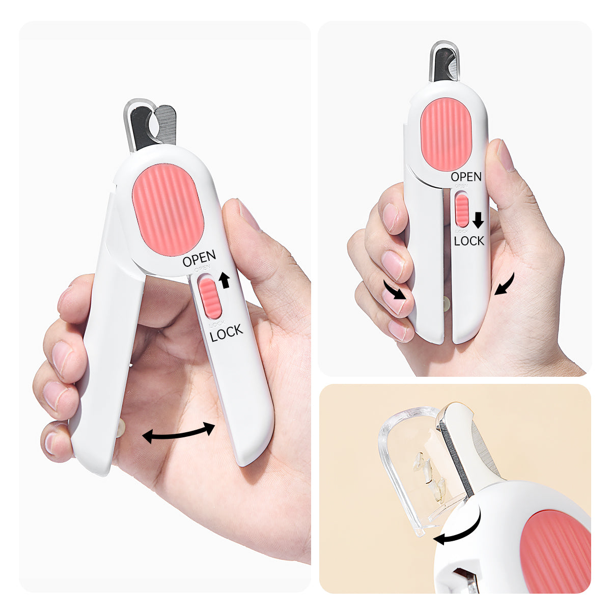Lovely Caves Extra Large LED Light Cat Nail Clipper with Nail File