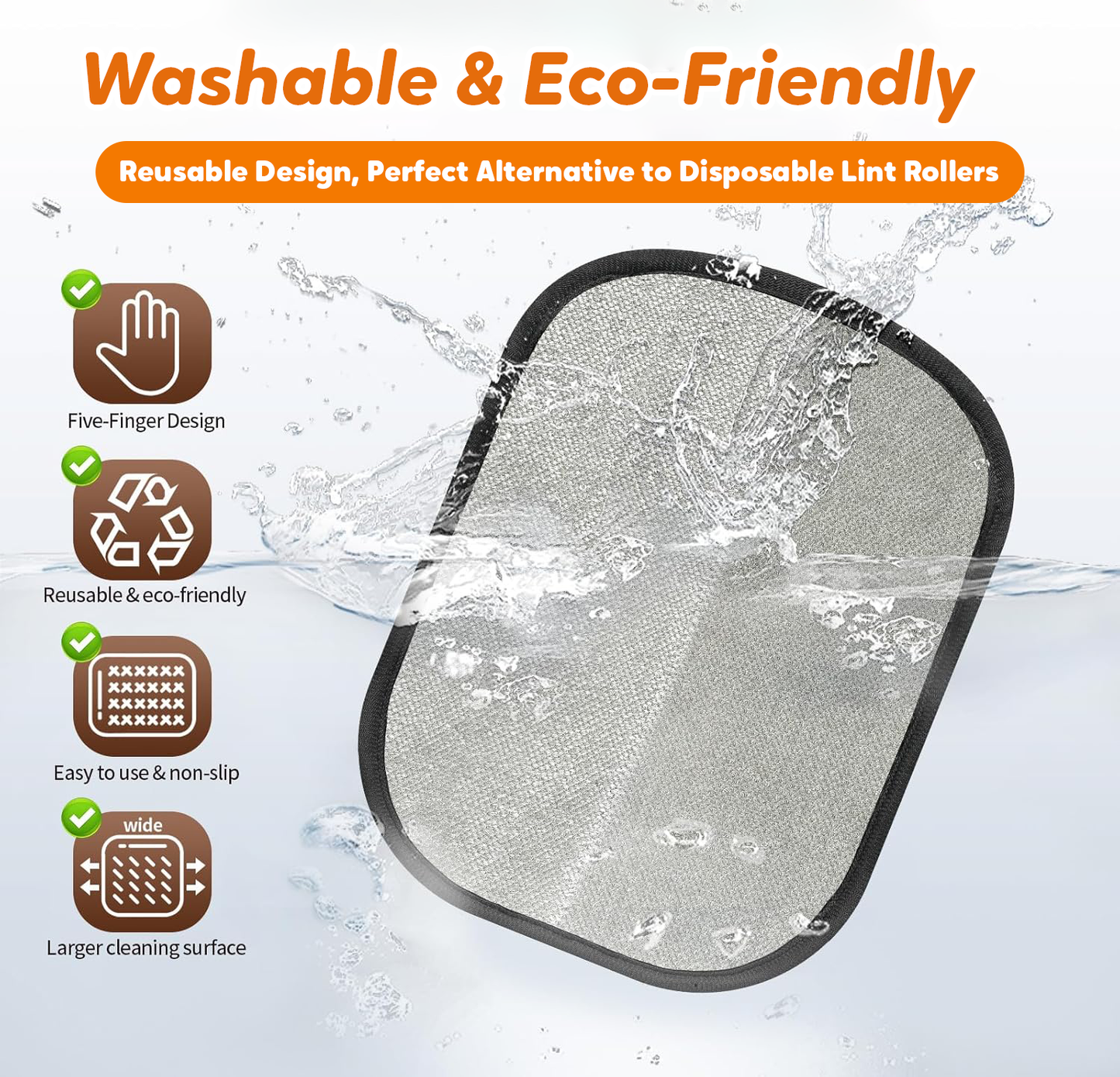 Lovely Caves Finger Electrostatic Pet Hair Removal Glove