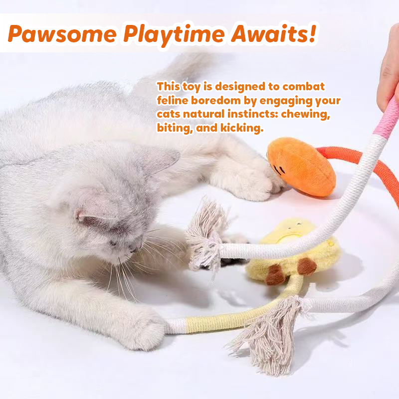 Lovely Caves Cheese and Carrot Catnip Cotton Chew Rope (2 Count)