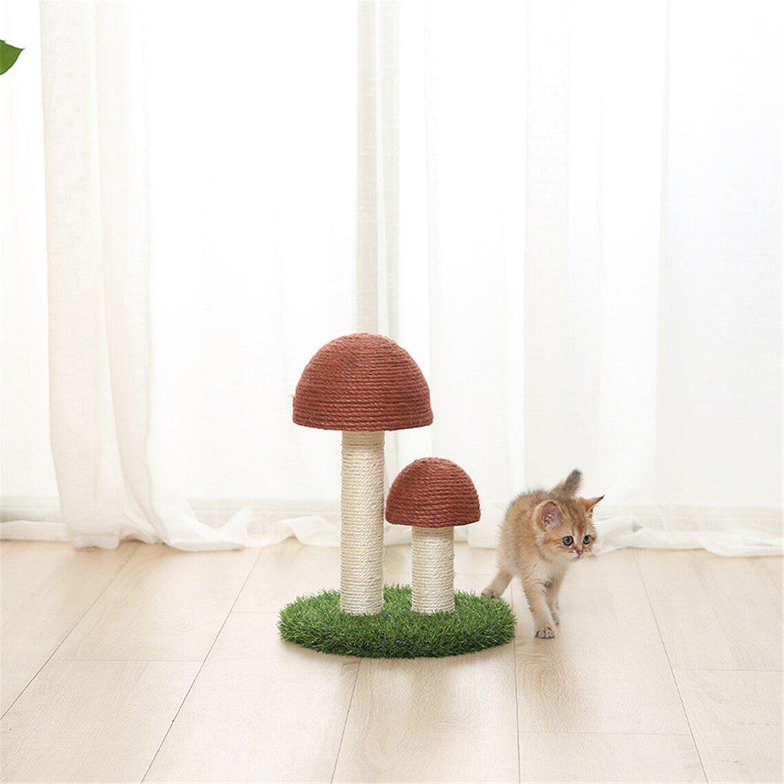 Lovely Caves Gardern Mushroom Cat Scratcher, Brown