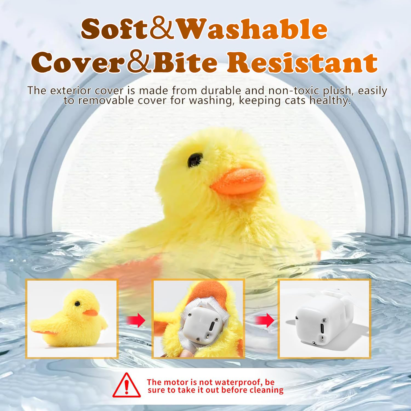 Lovely Caves Rechargeable Flapping Wings Duck Cat Toy