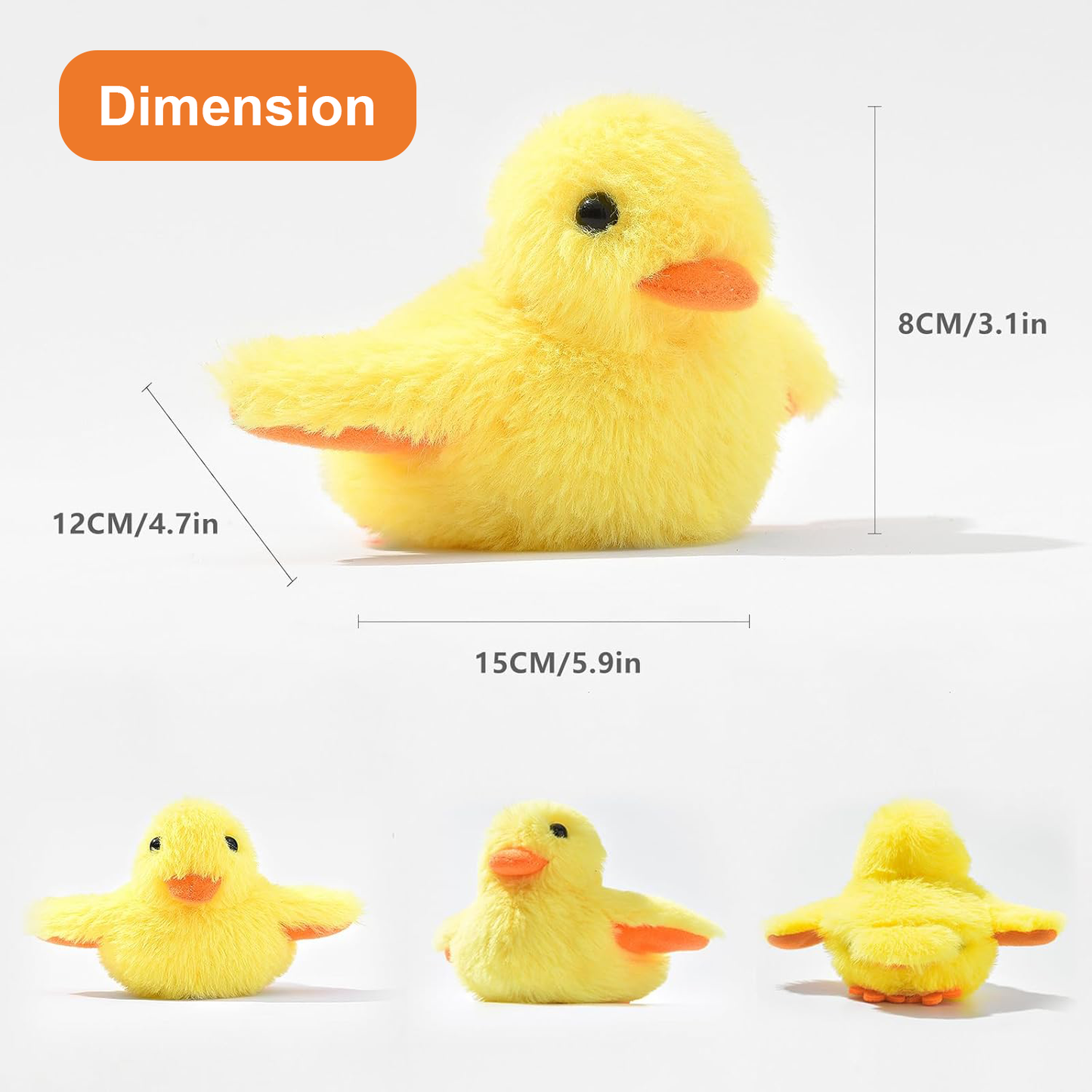 Lovely Caves Rechargeable Flapping Wings Duck Cat Toy
