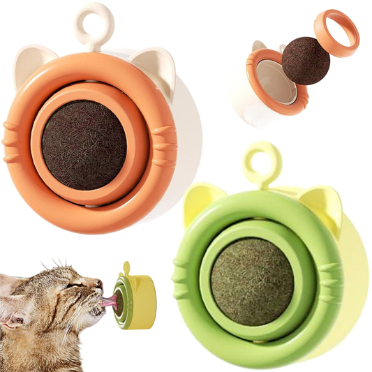Lovely Caves Rotatable Stick on Wall Gall Fruit Cat Toy