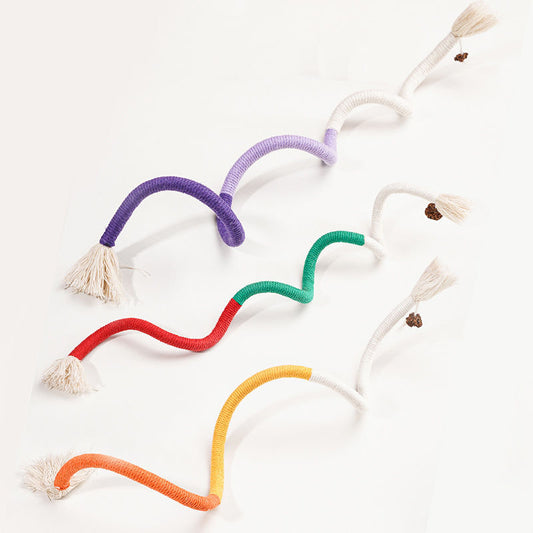 Lovely Caves Teething Cat Rope Toy, 3 count