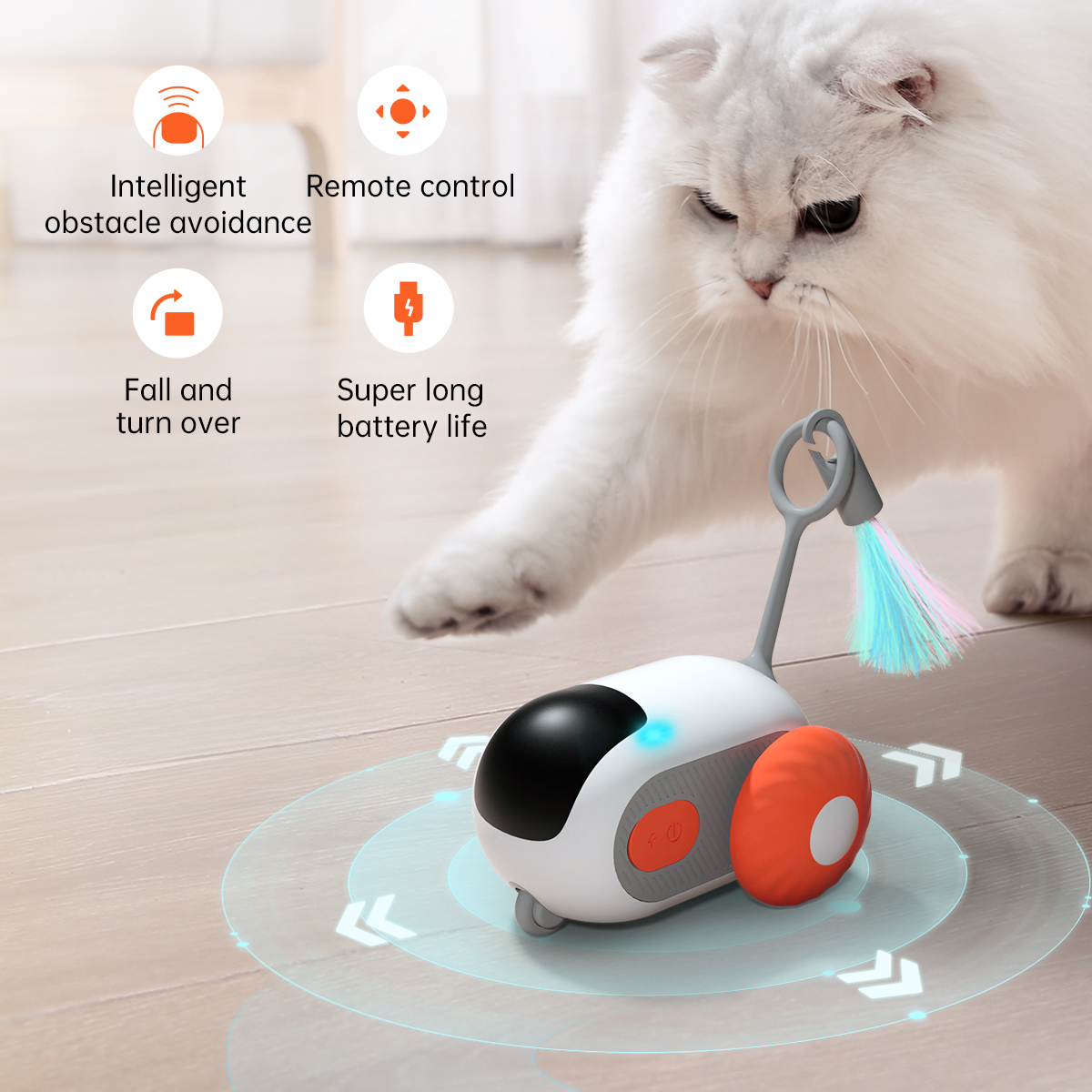 Lovely Caves Remote Control Car Chase Smart Cat Toy