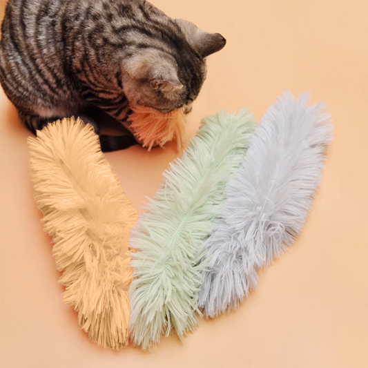 Lovely Caves Crinkle Catnip Fluffy Cat Pillows Toy (3 Count)