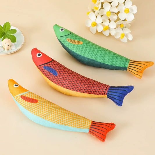 Lovely Caves Catnip Crinkle Cat Saury Fish Toy (3 Count)