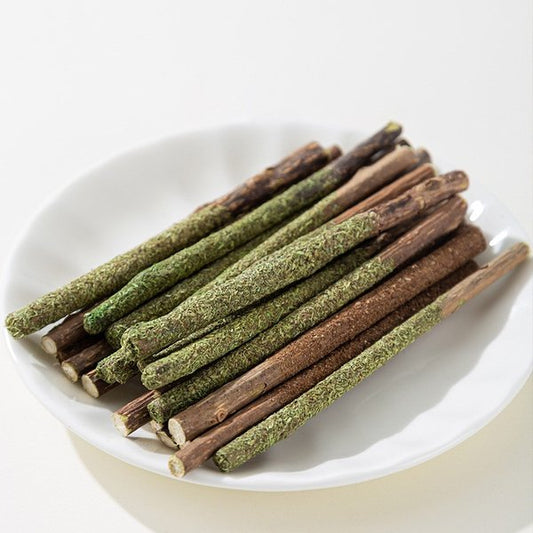 Lovely Caves Catnip Silvervine Chew Sticks Cat Toy, Green