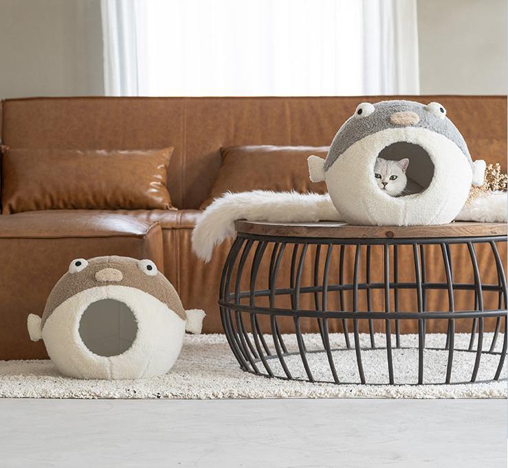 Ballonfish cat cave, Cat Bed, Four Seasons Universal Cat Nest, Foldable Cat Nest, Small Kennel Cattery, Cat Supplies, Pet Cat Nest - Lovely Caves