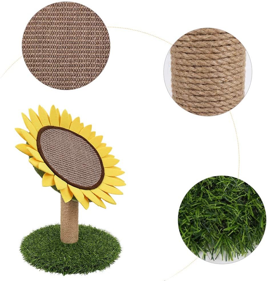 Lovely Caves Gardern Sunflower Cat Scratcher, Yellow