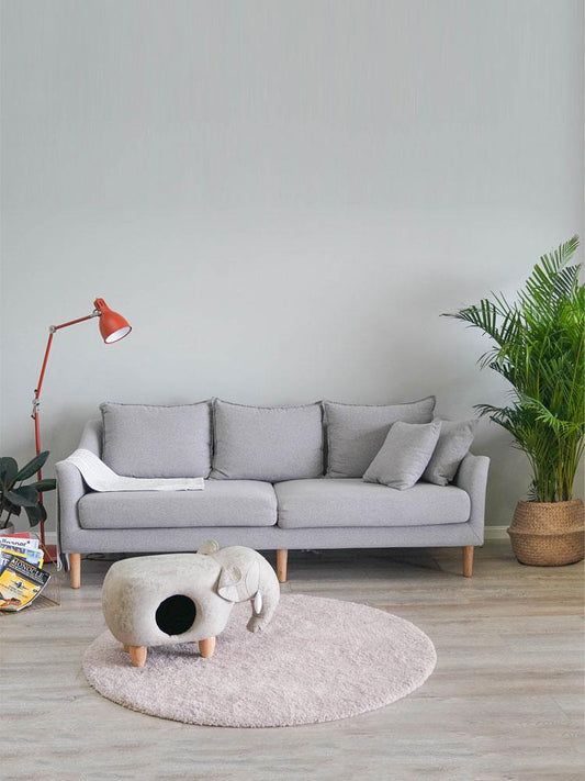 2 in 1 Cat Bed Cave Bed, Creative Solid Wood Pet Bed Stool Cat Hut Easy Cleaning Self Warming - Lovely Caves