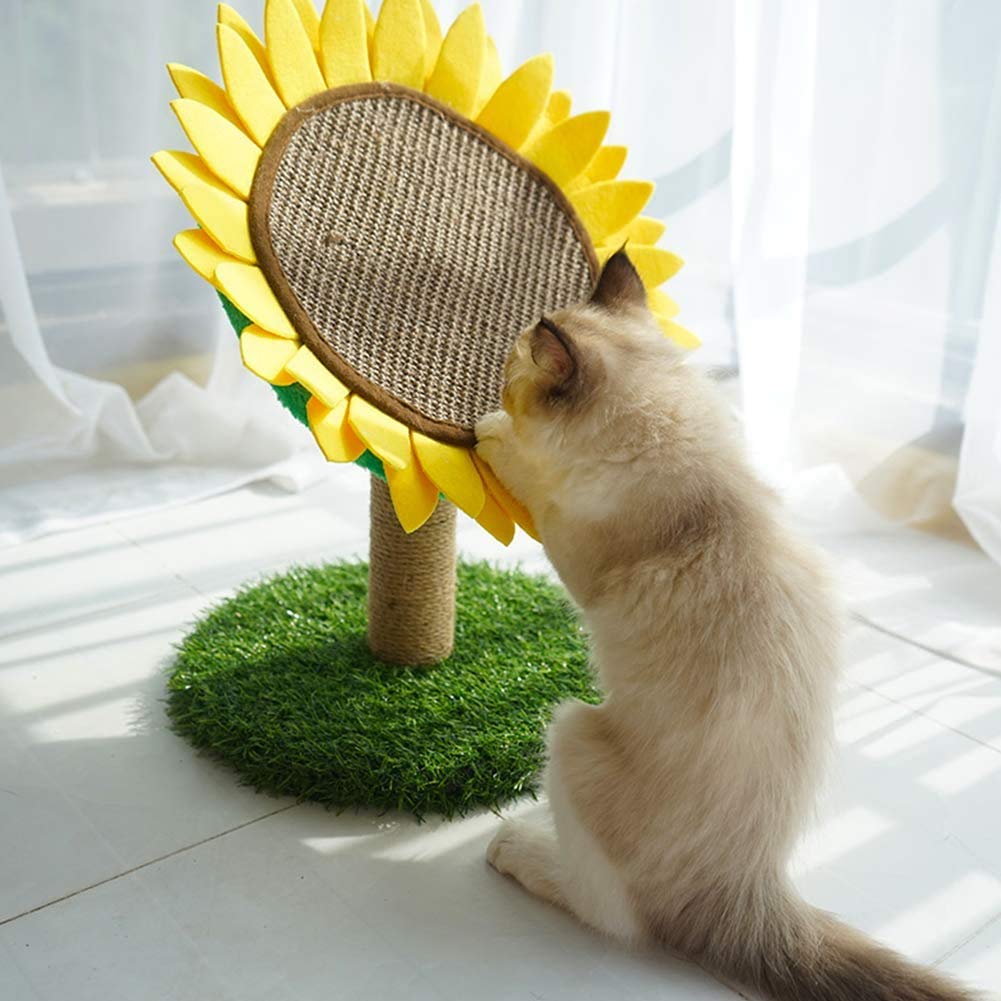 Lovely Caves Gardern Sunflower Cat Scratcher, Yellow