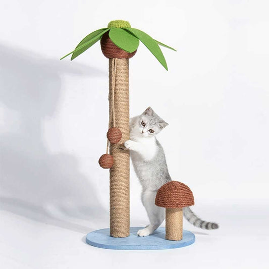 Lovely Caves 28.3in Coconut Palm Tree Cat Scratching Post